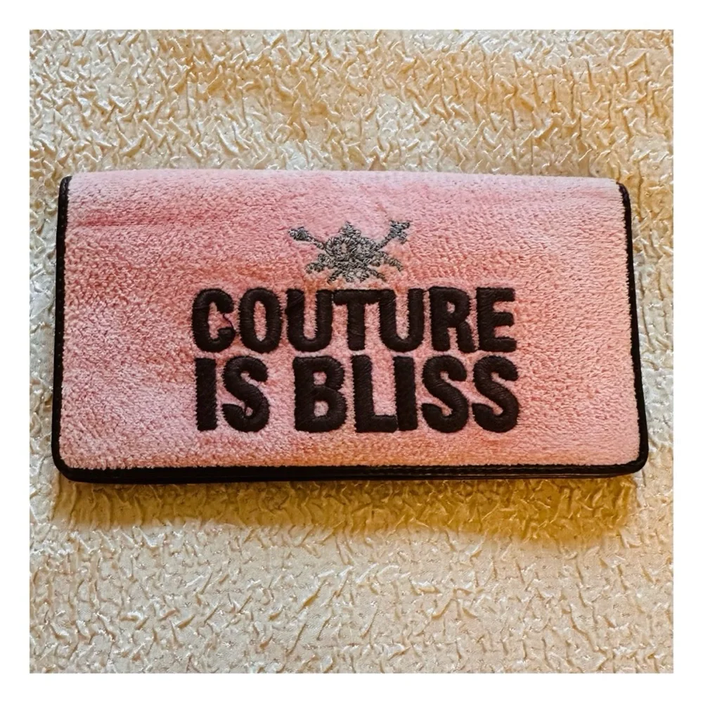 Vintage Juicy Couture Credit Card Wallet Y2K Pink Brown - Picture 2 of 9